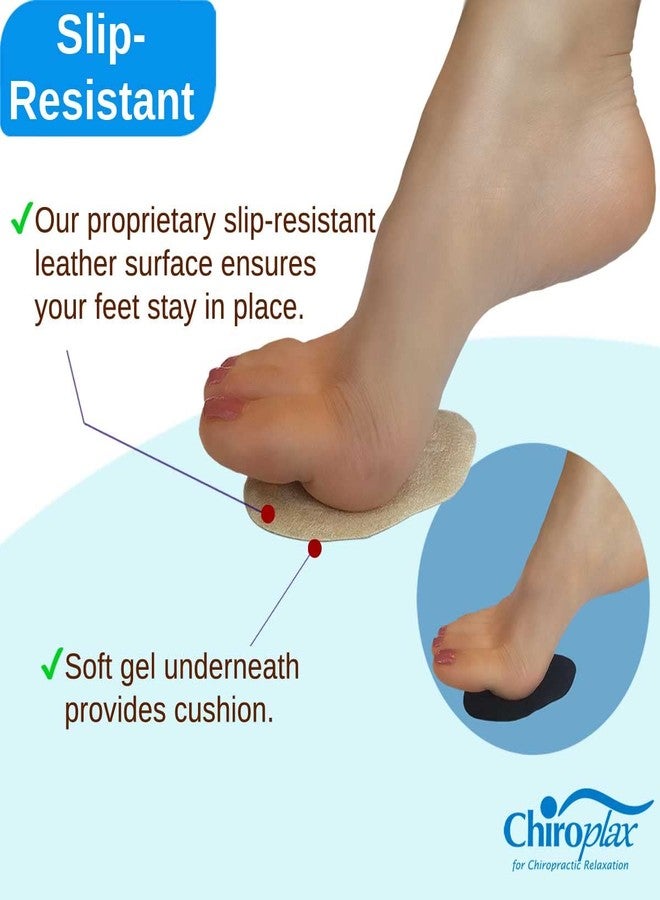 Chiroplax Reusable High Heel Cushion Inserts Pads Forefoot Ball of Foot Back of Heel Cup Grips Protector Liner Anti-Slip Metatarsal Shoe Insoles, 8 pcs (Black) - Image 3